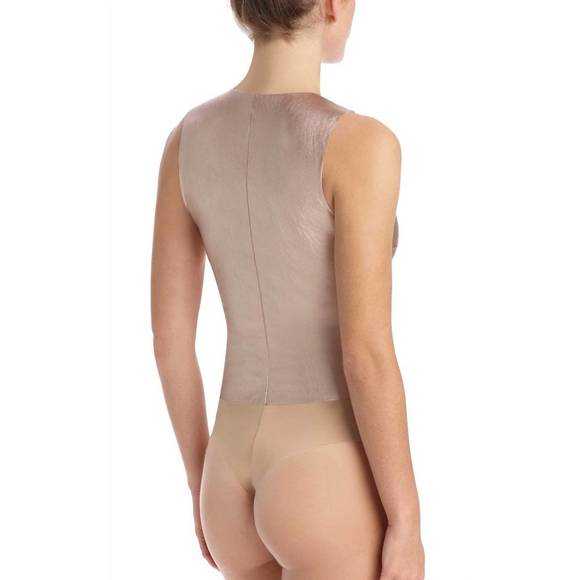 NEW COMMANDO faux leather deep-v bodysuit in rose gold - Picture 2 of 2